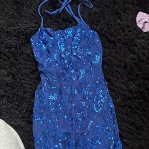 Amazon Blue Sequin Dress